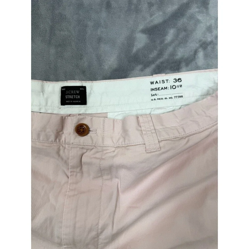 J Crew Stretch RE-IMAGINED Shorts  Mens 36x10 1/2 light beige